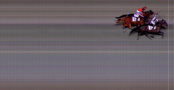 Målfoto for løp 2 på bane BI den 13.01.2022