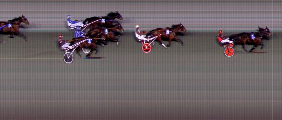 Målfoto for løp 2 på bane BI den 11.02.2022