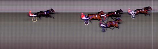 Målfoto for løp 6 på bane BI den 11.02.2022