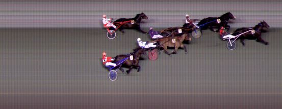 Målfoto for løp 7 på bane BI den 11.02.2022