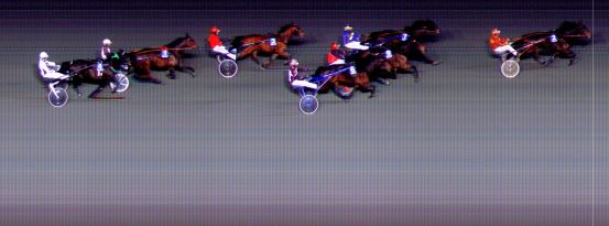 Målfoto for løp 2 på bane BI den 25.02.2022