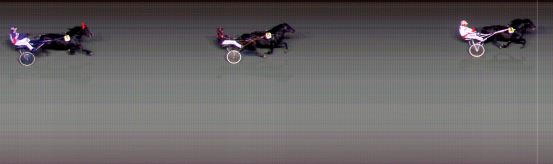 Målfoto for løp 1 på bane BI den 11.03.2022