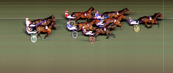 Målfoto for løp 6 på bane BI den 25.03.2022