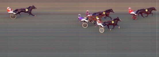 Målfoto for løp 1 på bane BI den 01.04.2022