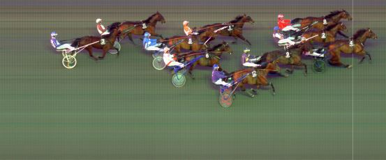 Målfoto for løp 6 på bane BI den 21.04.2022