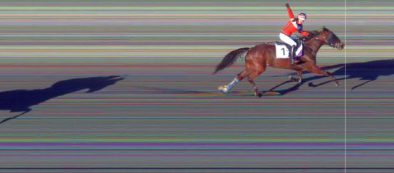 Målfoto for løp 2 på bane BI den 08.05.2022