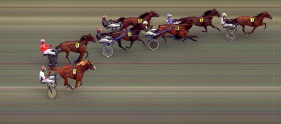 Målfoto for løp 1 på bane BI den 21.05.2022