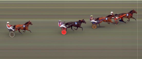 Målfoto for løp 2 på bane BI den 03.06.2022