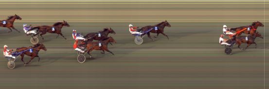 Målfoto for løp 2 på bane BI den 15.06.2022