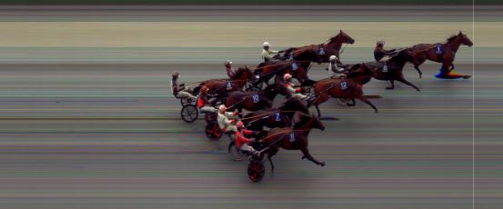 Målfoto for løp 2 på bane BI den 04.07.2022