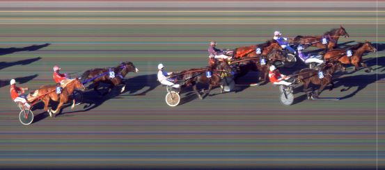 Målfoto for løp 2 på bane BI den 05.08.2022