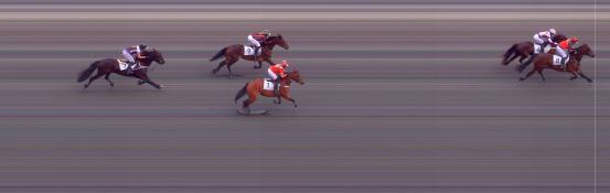 Målfoto for løp 1 på bane BI den 06.08.2022