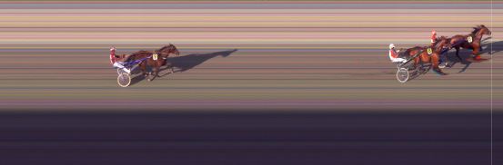 Målfoto for løp 1 på bane BI den 19.08.2022