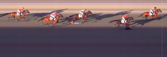 Målfoto for løp 2 på bane BI den 19.08.2022