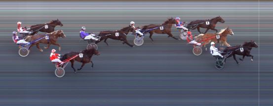 Målfoto for løp 5 på bane BI den 08.10.2022