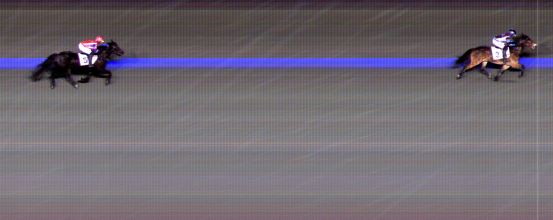 Målfoto for løp 3 på bane BI den 02.12.2022