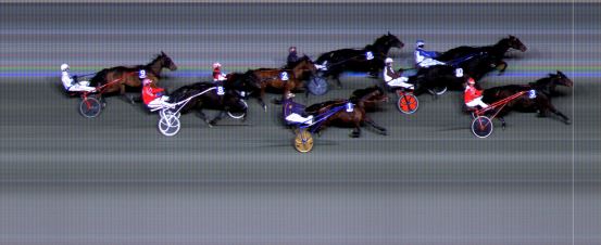 Målfoto for løp 2 på bane BI den 09.12.2022