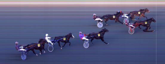 Målfoto for løp 1 på bane BI den 05.04.2023