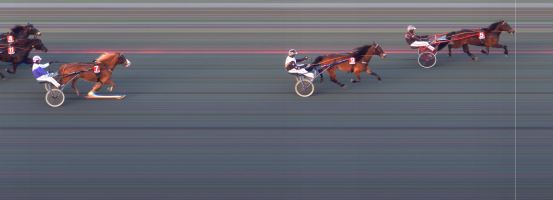 Målfoto for løp 3 på bane BI den 05.04.2023