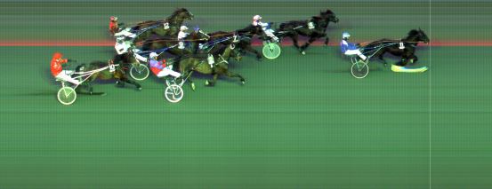 Målfoto for løp 6 på bane BI den 05.04.2023