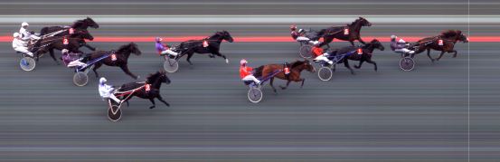 Målfoto for løp 3 på bane BI den 16.04.2023