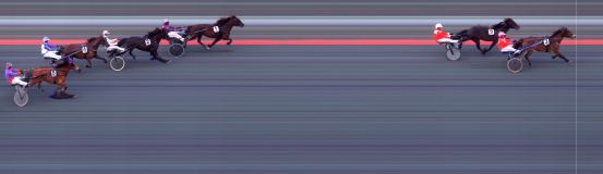 Målfoto for løp 5 på bane BI den 16.04.2023