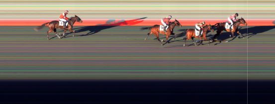 Målfoto for løp 2 på bane BI den 05.05.2023