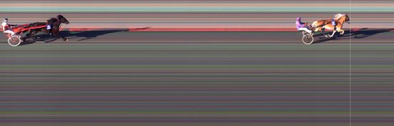 Målfoto for løp 2 på bane BI den 08.06.2023