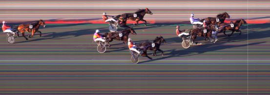 Målfoto for løp 5 på bane BI den 08.06.2023