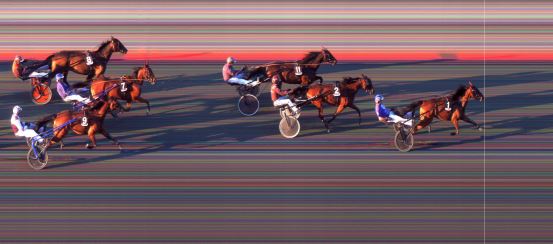 Målfoto for løp 6 på bane BI den 08.06.2023