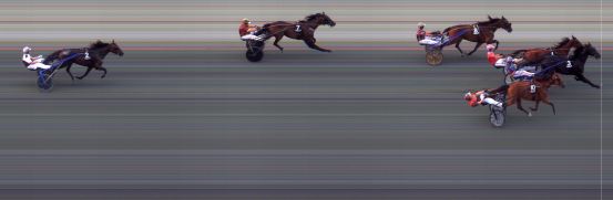 Målfoto for løp 6 på bane BI den 28.06.2023