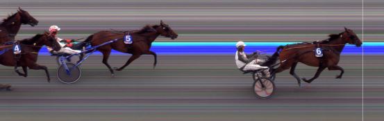 Målfoto for løp 2 på bane BI den 12.07.2023