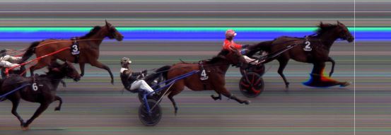 Målfoto for løp 6 på bane BI den 12.07.2023