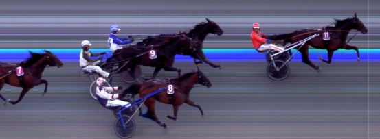 Målfoto for løp 8 på bane BI den 12.07.2023