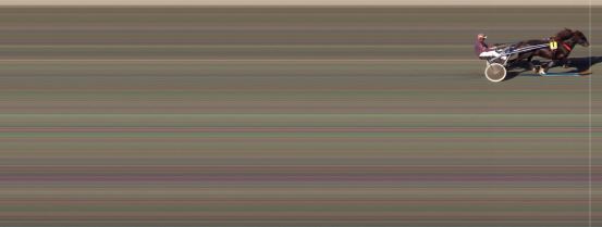 Målfoto for løp 1 på bane BI den 23.07.2023