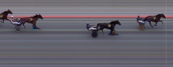 Målfoto for løp 1 på bane BI den 05.08.2023