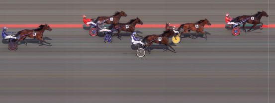 Målfoto for løp 5 på bane BI den 05.08.2023