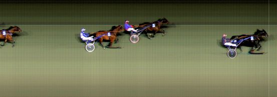 Målfoto for løp 2 på bane BI den 12.10.2023