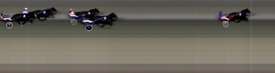 Målfoto for løp 2 på bane BI den 08.12.2023