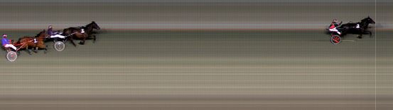 Målfoto for løp 6 på bane BI den 08.12.2023