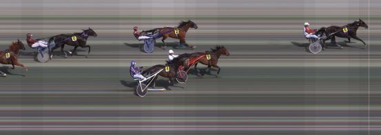 Målfoto for løp 1 på bane BI den 11.05.2024