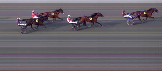 Målfoto for løp 1 på bane BI den 25.05.2024