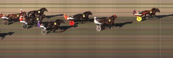 Målfoto for løp 1 på bane BI den 02.06.2024