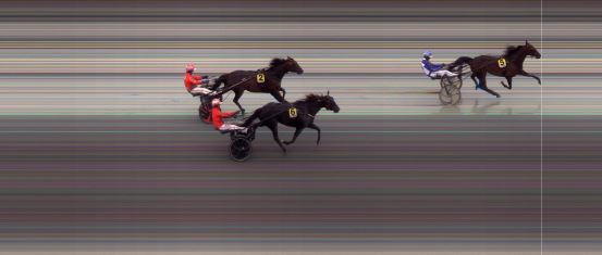 Målfoto for løp 1 på bane BI den 13.06.2024