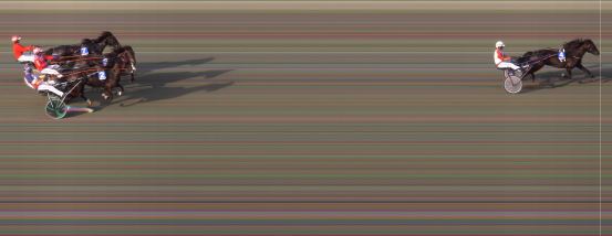 Målfoto for løp 2 på bane BI den 25.06.2024