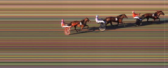 Målfoto for løp 6 på bane BI den 25.06.2024