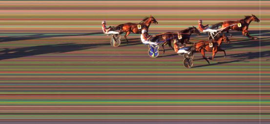 Målfoto for løp 7 på bane BI den 25.06.2024