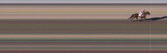 Målfoto for løp 1 på bane BI den 09.07.2024