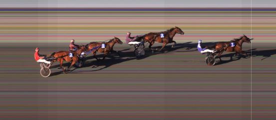 Målfoto for løp 2 på bane BI den 09.07.2024