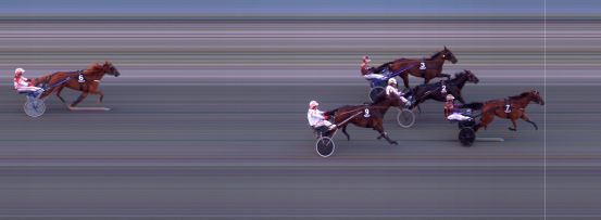 Målfoto for løp 6 på bane BI den 09.07.2024